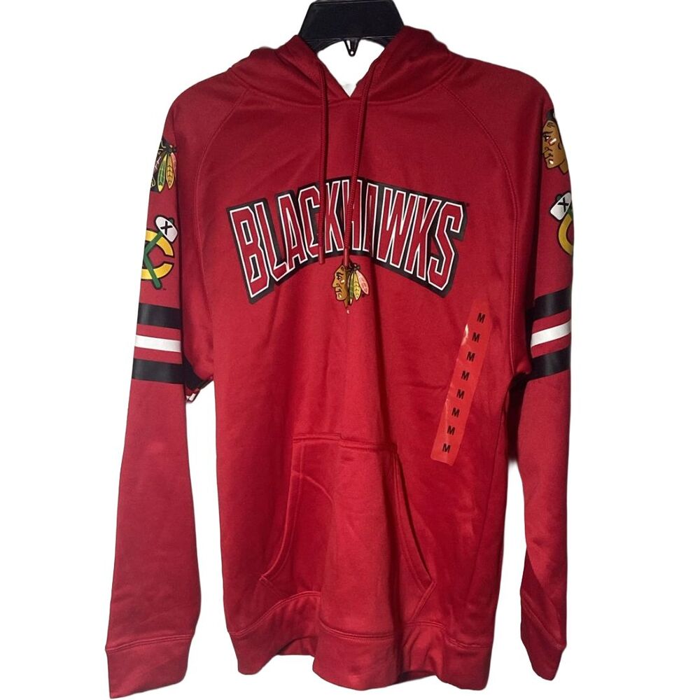Men's NHL Chicago Blackhawks Hoodie Knights Apparel LLC Red Medium M Authentic